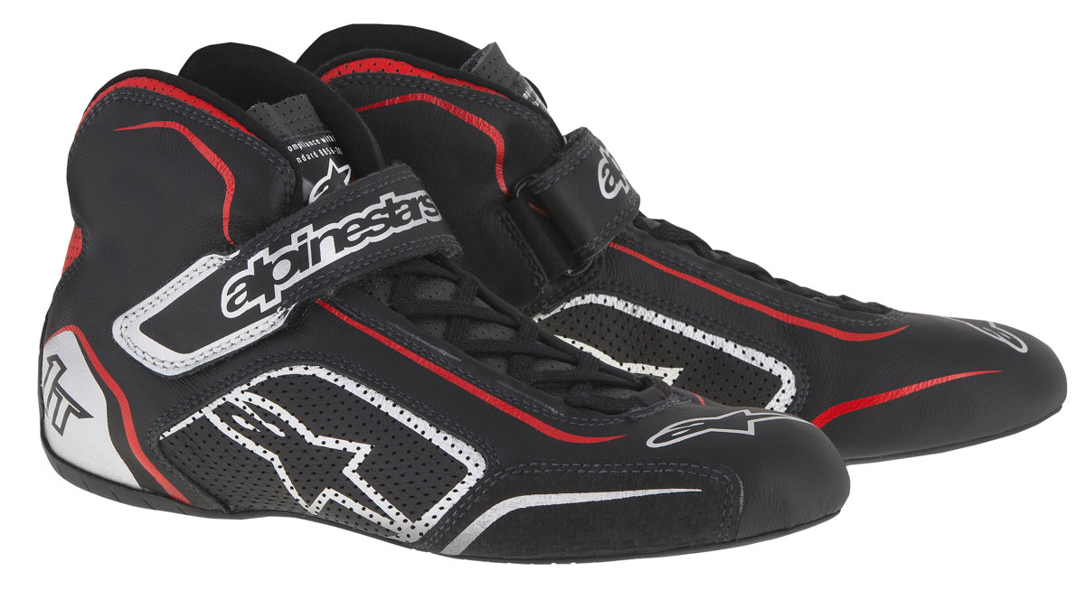 Alpinestars Tech 1-T Shoes Black Silver Red